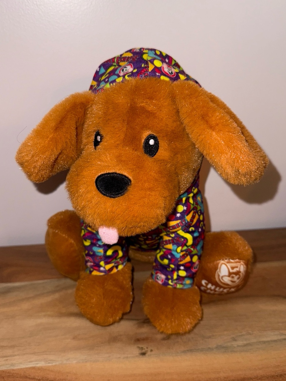 Chuck E Cheese Plush Puppy Dog With Hoodie 10 Inch Stuffed Animal Prize